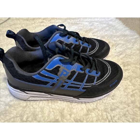 Propet Mens Sz 10.5W Ultra Black & Blue Sneakers Athletic Shoe NEW $130 main image 4